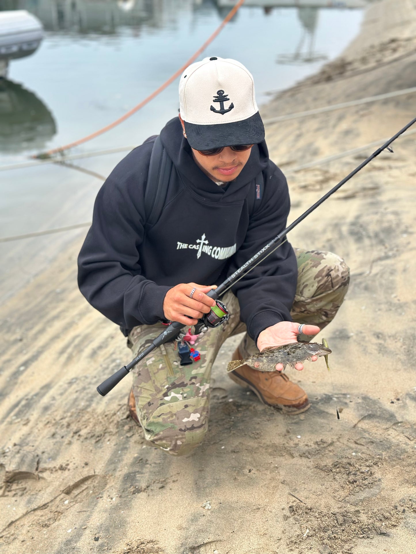 SUEDE ANCHOR CAP